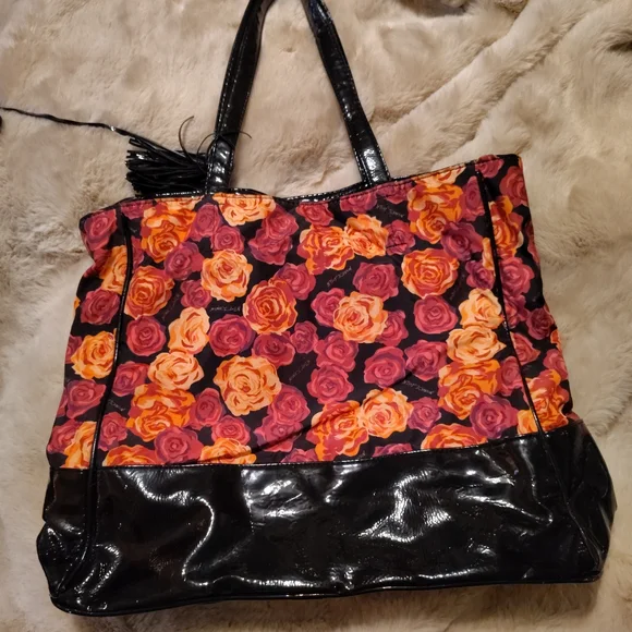 Betsey Johnson Floral Tote Bag - Pink and Yellow - Picture 3 of 6